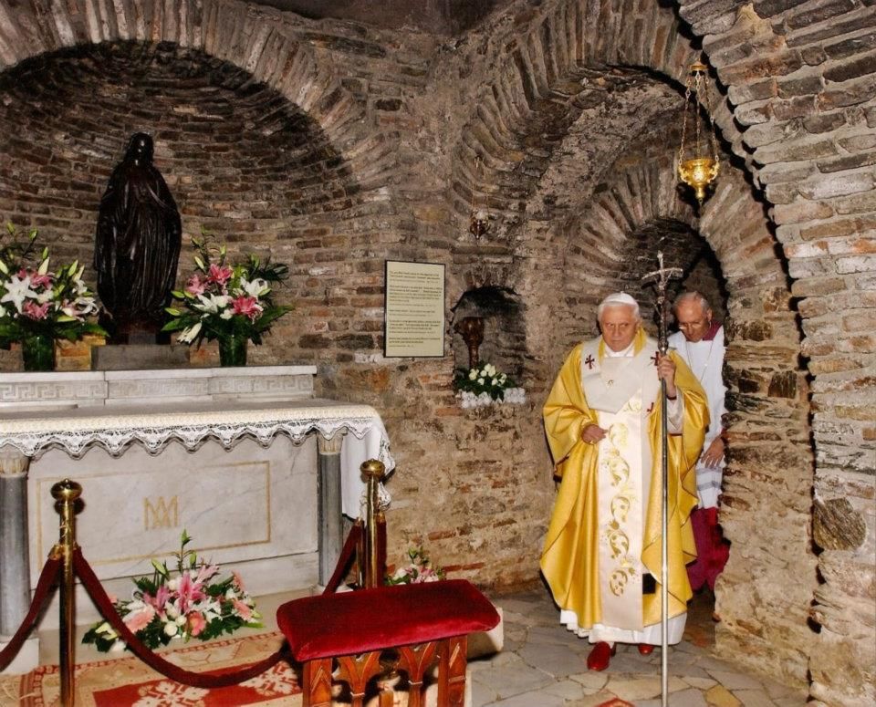 Pope in Virgin Mary's House