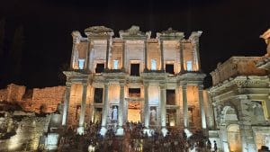 ephesus entrance night