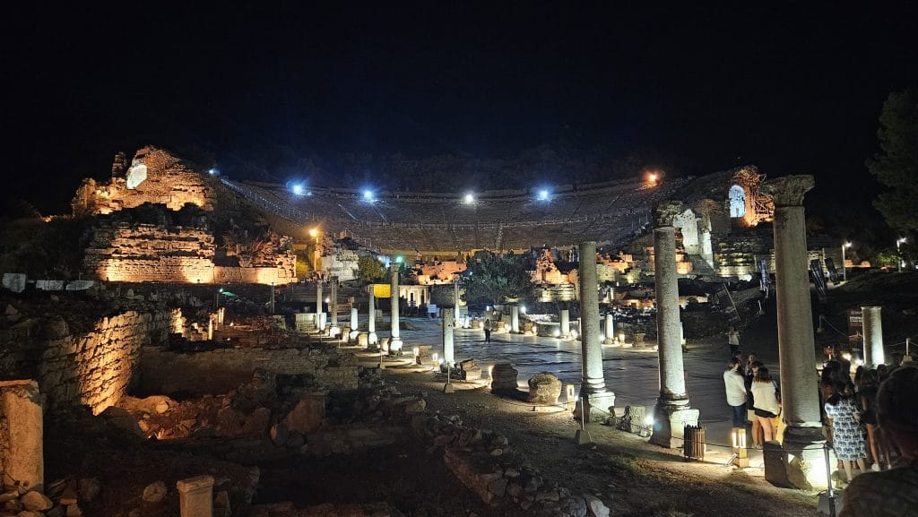 Ephesus theater by night