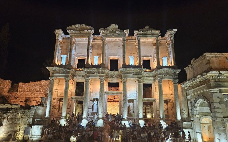 ephesus entrance night