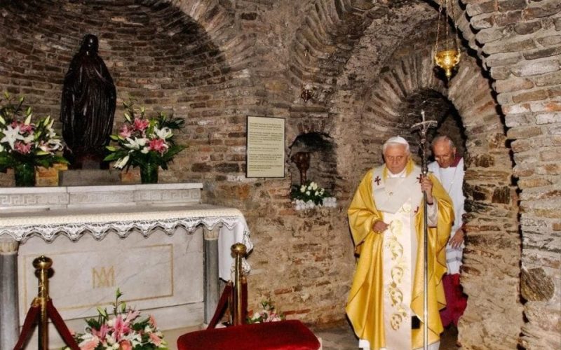Pope in Virgin Mary's House